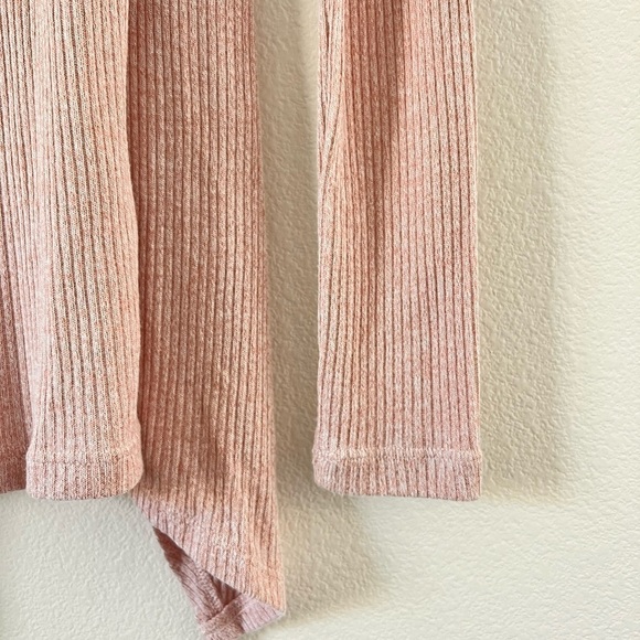 Bobeau Faux Wrap Ribbed Pink Balletcore Sweater Size Small - Picture 8 of 12